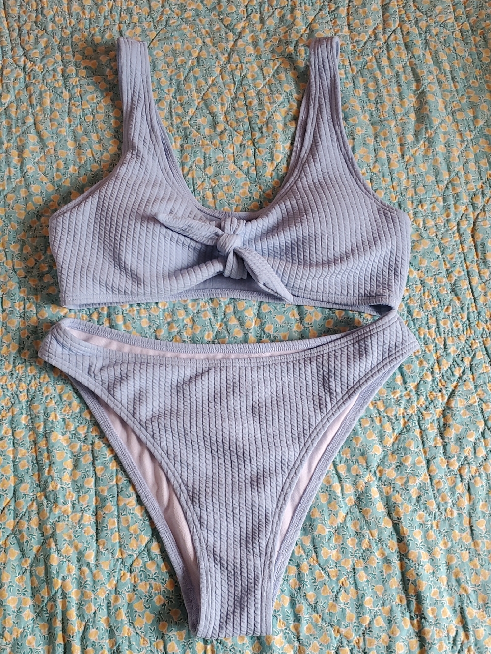 3/$15 Shein Crinkle Knit Bikini XS